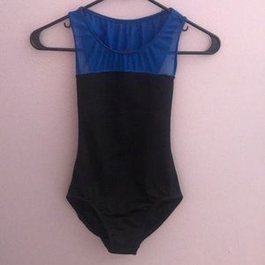 MotionWear Ballet Leotard with Blue Mesh